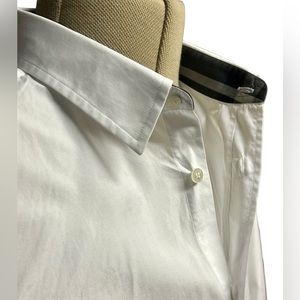 BURBERRY LONDON Men’s 18/34-35 “TAILORED” 100% Cotton Button-Down White Shirt